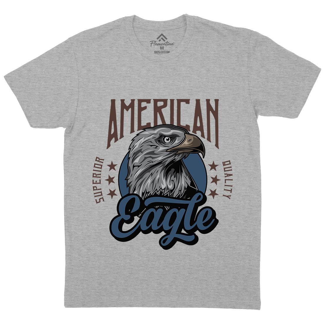 Eagle Mens Crew Neck T-Shirt Animals B118