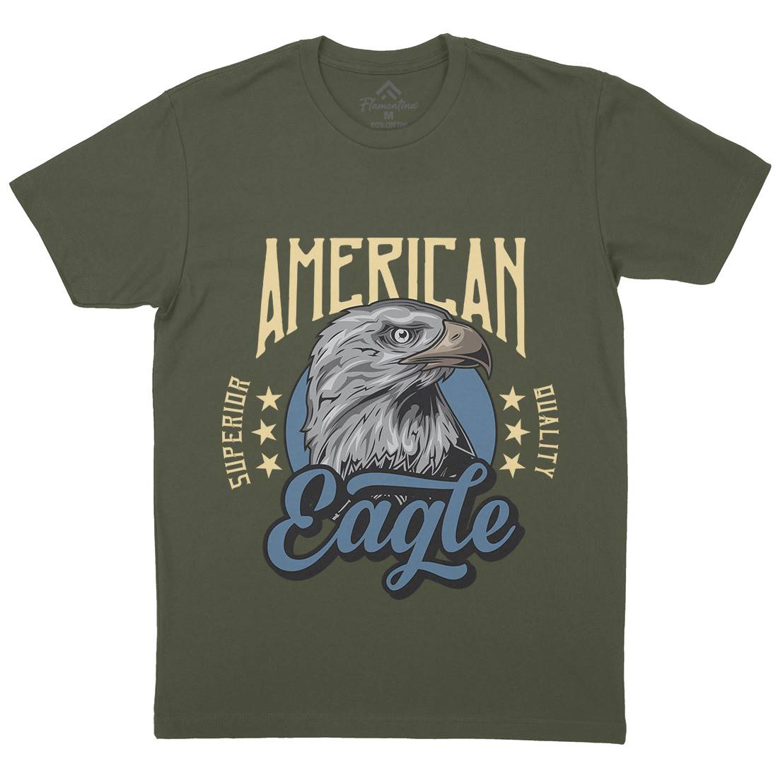 Eagle Mens Crew Neck T-Shirt Animals B118