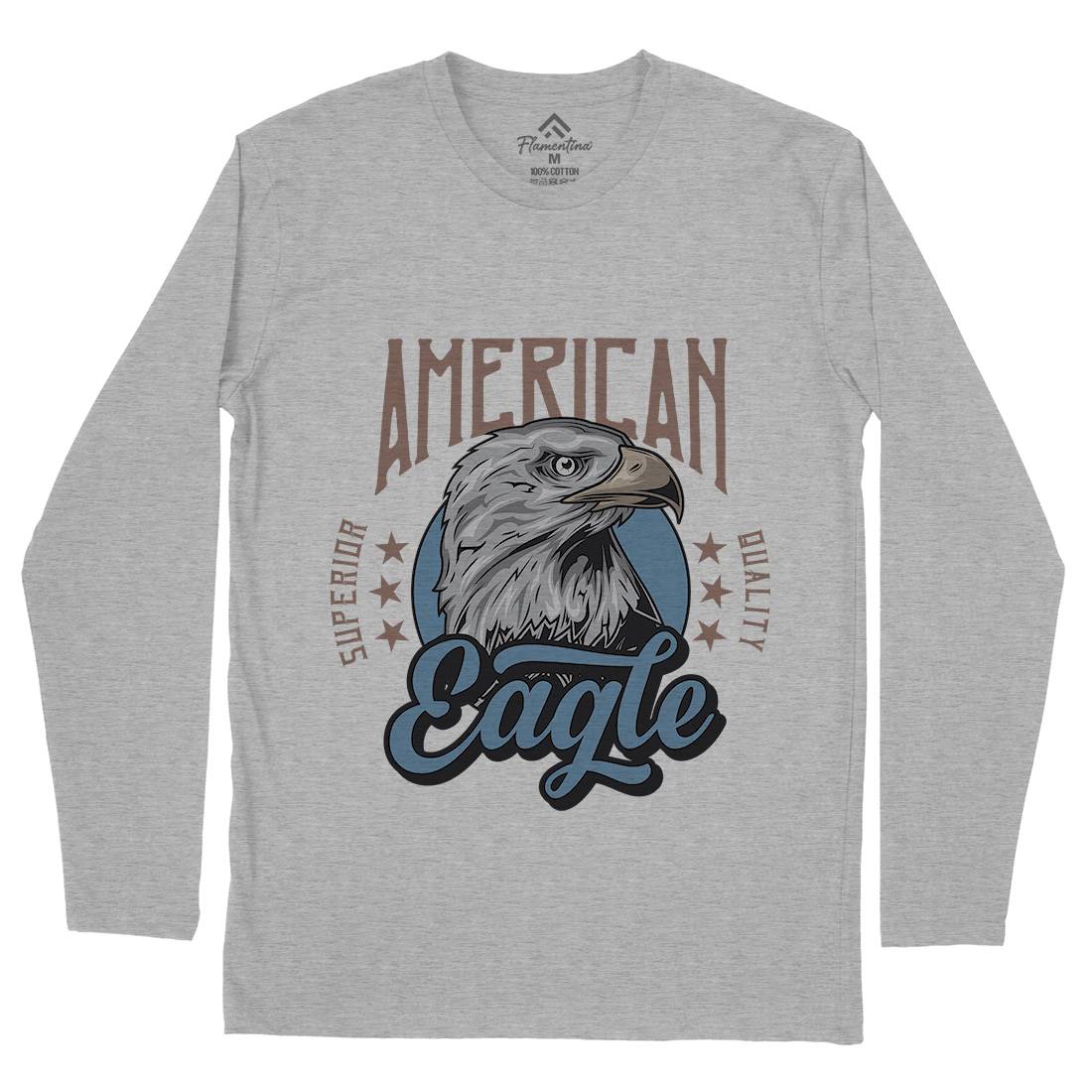 Eagle Mens Long Sleeve T-Shirt Animals B118