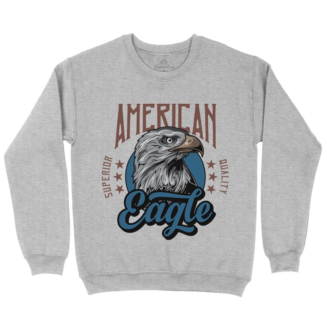 Eagle Mens Crew Neck Sweatshirt Animals B118