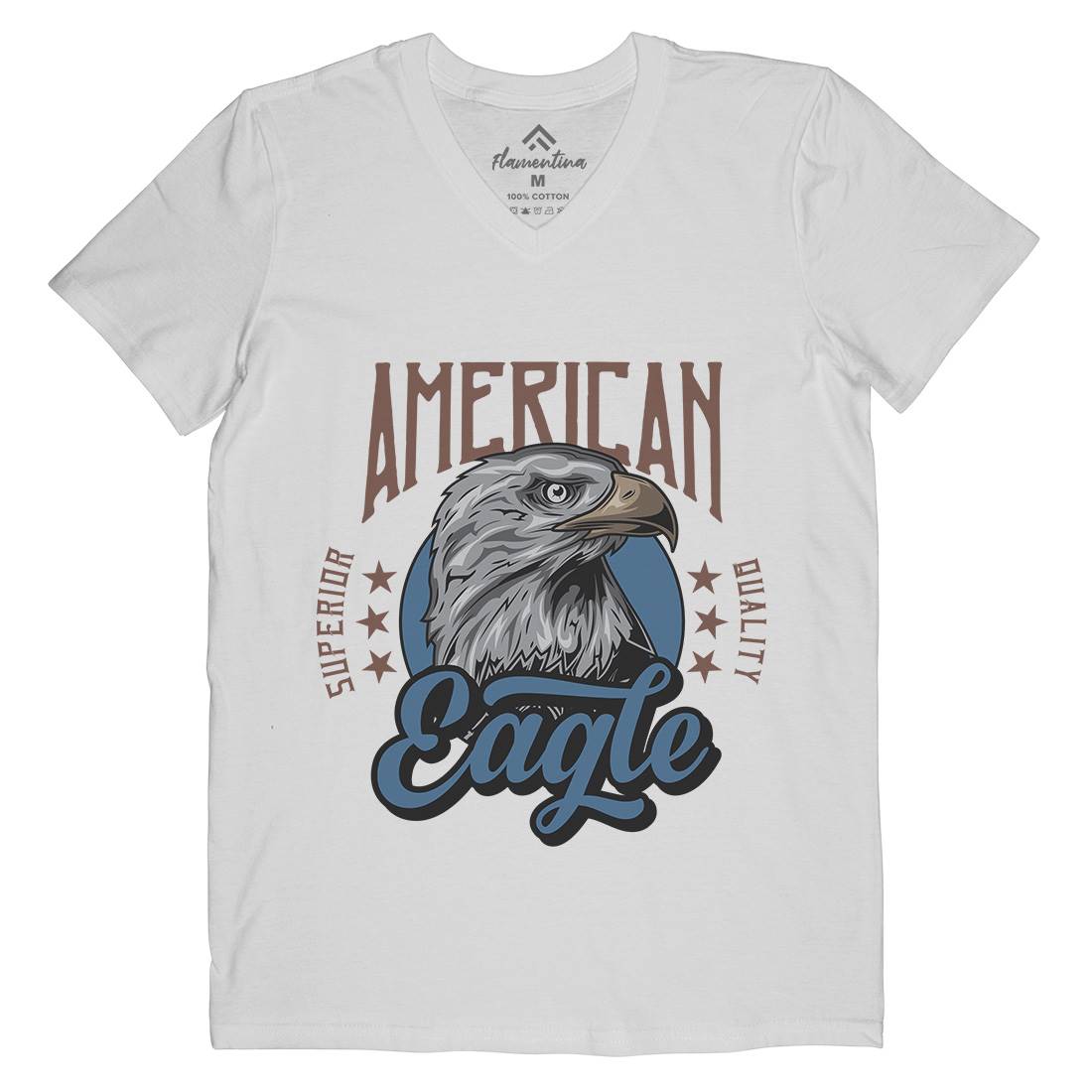 Eagle Mens V-Neck T-Shirt Animals B118