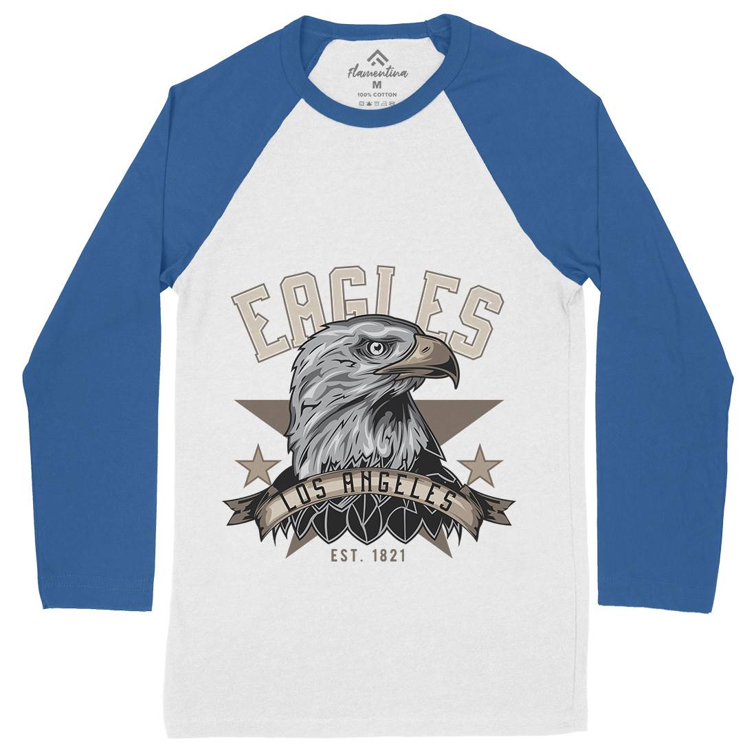 Eagle Mens Long Sleeve Baseball T-Shirt Animals B119