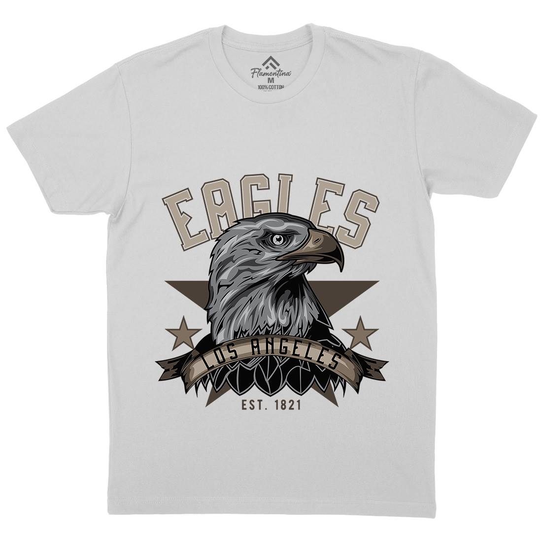 Eagle Mens Crew Neck T-Shirt Animals B119