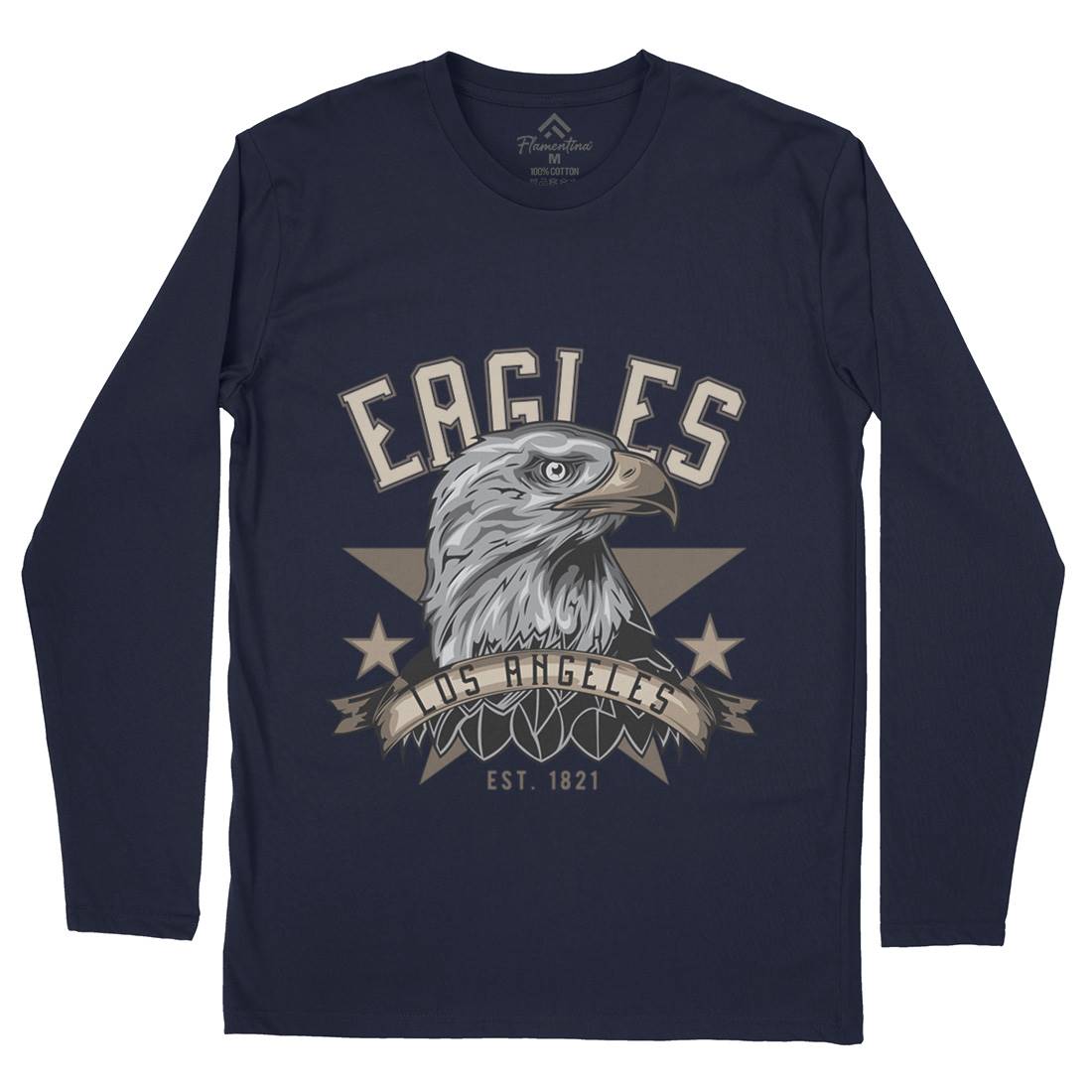 Eagle Mens Long Sleeve T-Shirt Animals B119