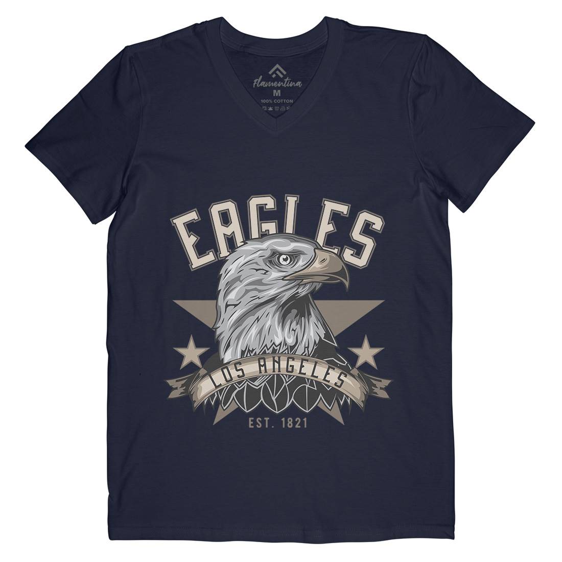 Eagle Mens V-Neck T-Shirt Animals B119