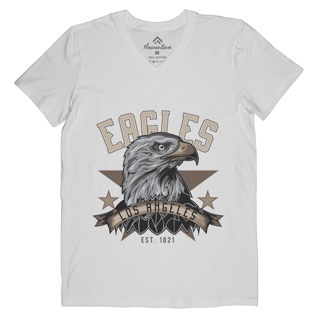 Eagle Mens V-Neck T-Shirt Animals B119