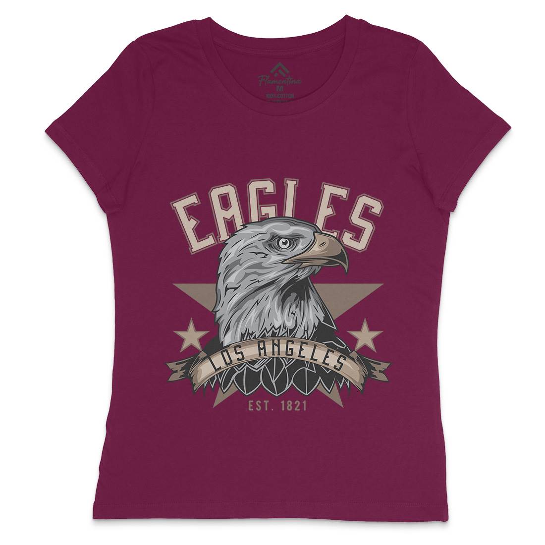 Eagle Womens Crew Neck T-Shirt Animals B119