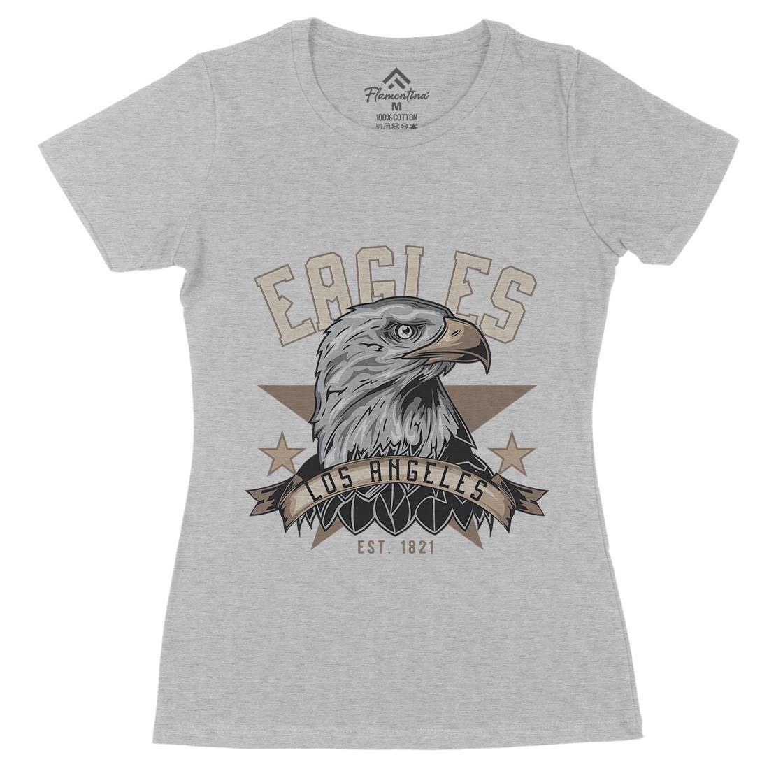 Eagle Womens Organic Crew Neck T-Shirt Animals B119