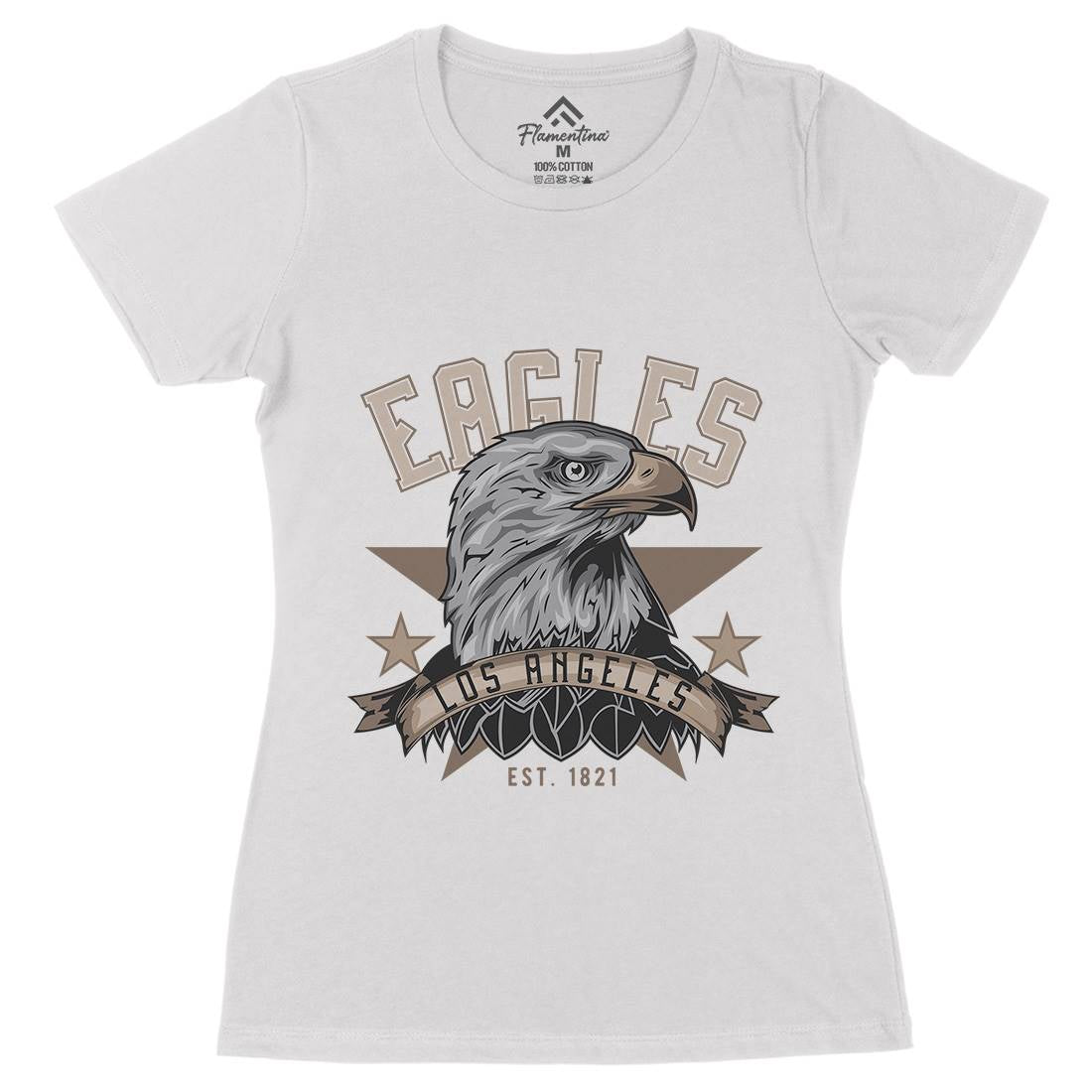 Eagle Womens Organic Crew Neck T-Shirt Animals B119