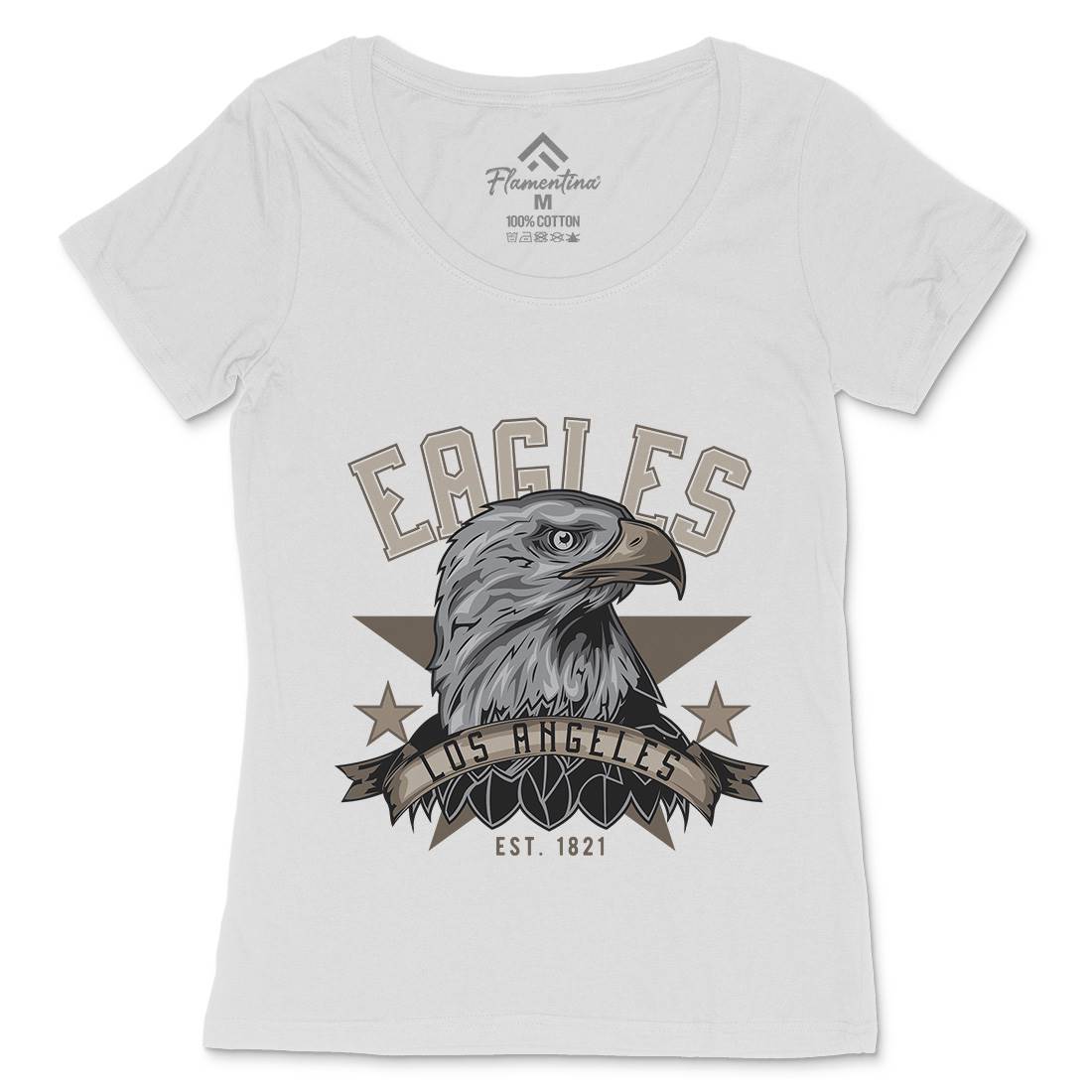 Eagle Womens Scoop Neck T-Shirt Animals B119