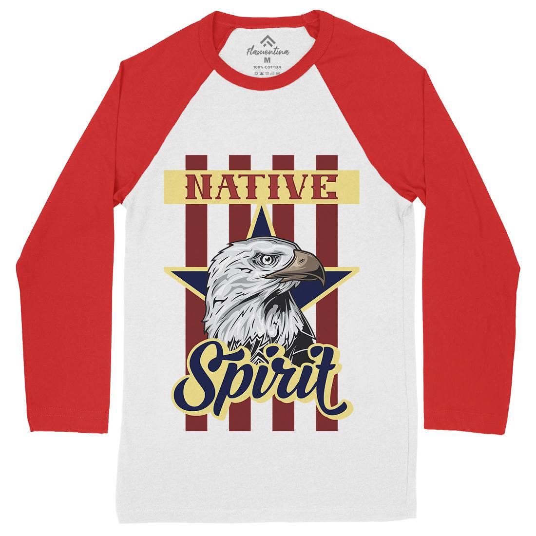 Eagle Mens Long Sleeve Baseball T-Shirt Animals B120