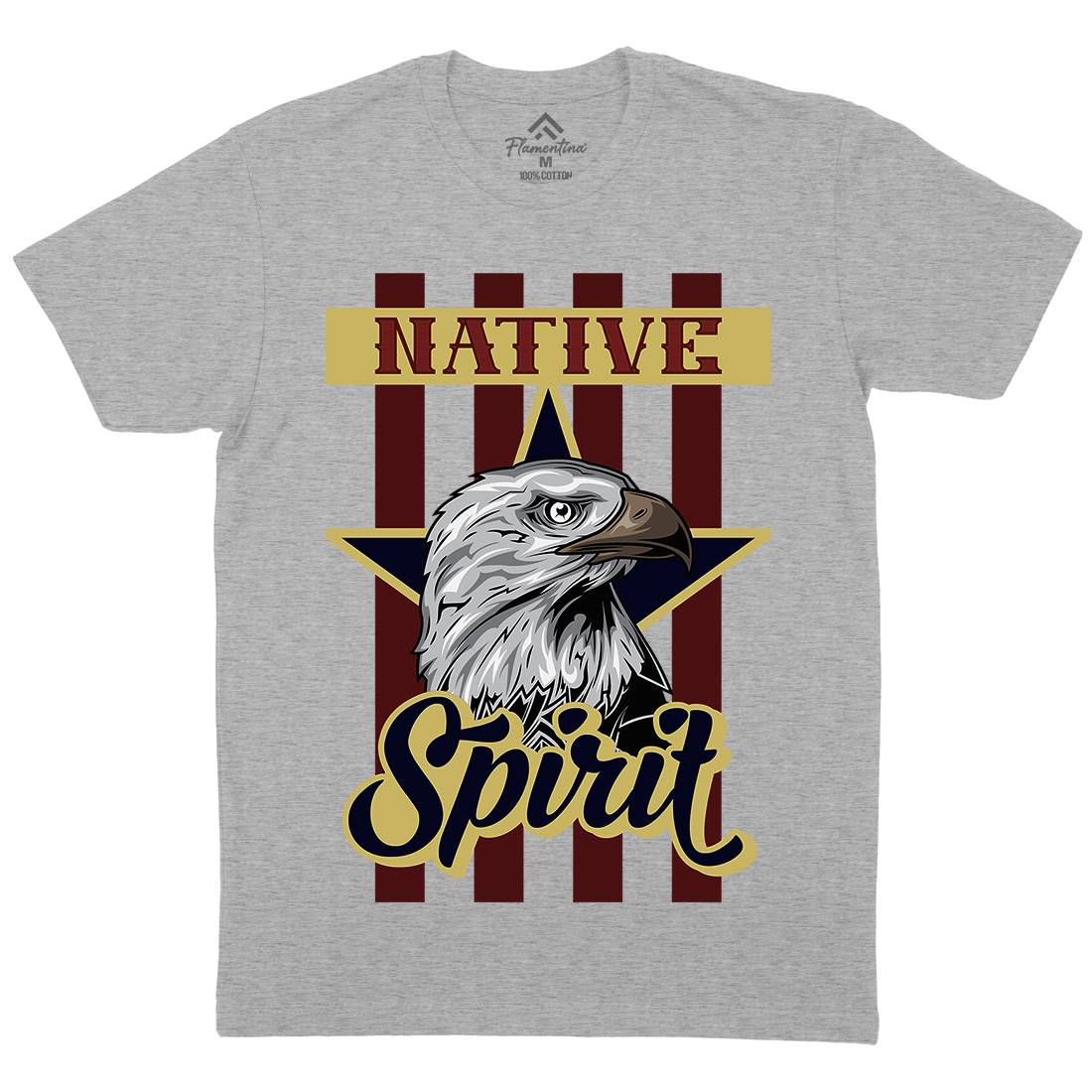 Eagle Mens Organic Crew Neck T-Shirt Animals B120