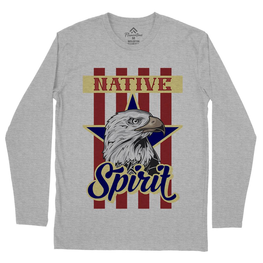 Eagle Mens Long Sleeve T-Shirt Animals B120