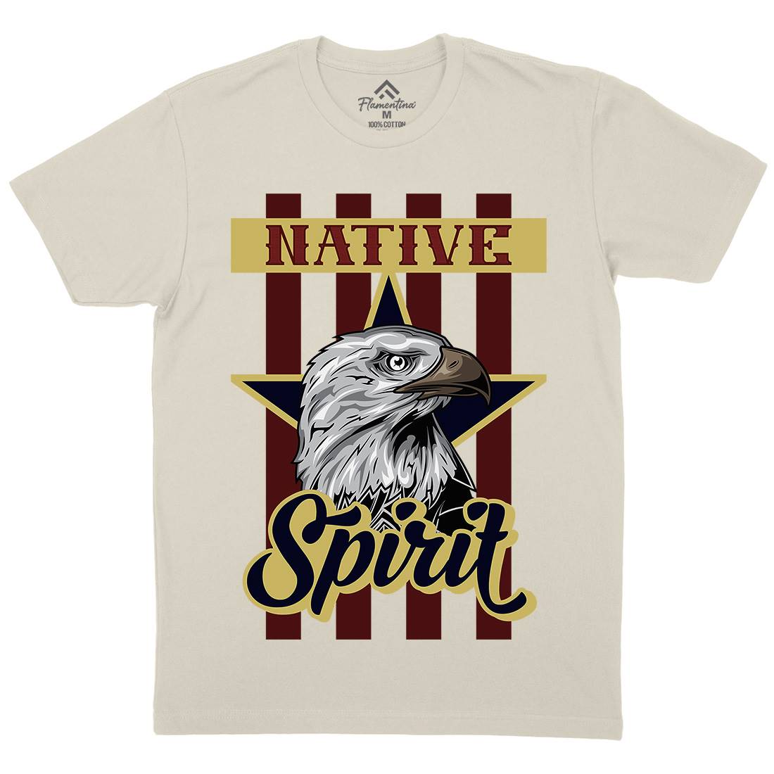 Eagle Mens Organic Crew Neck T-Shirt Animals B120