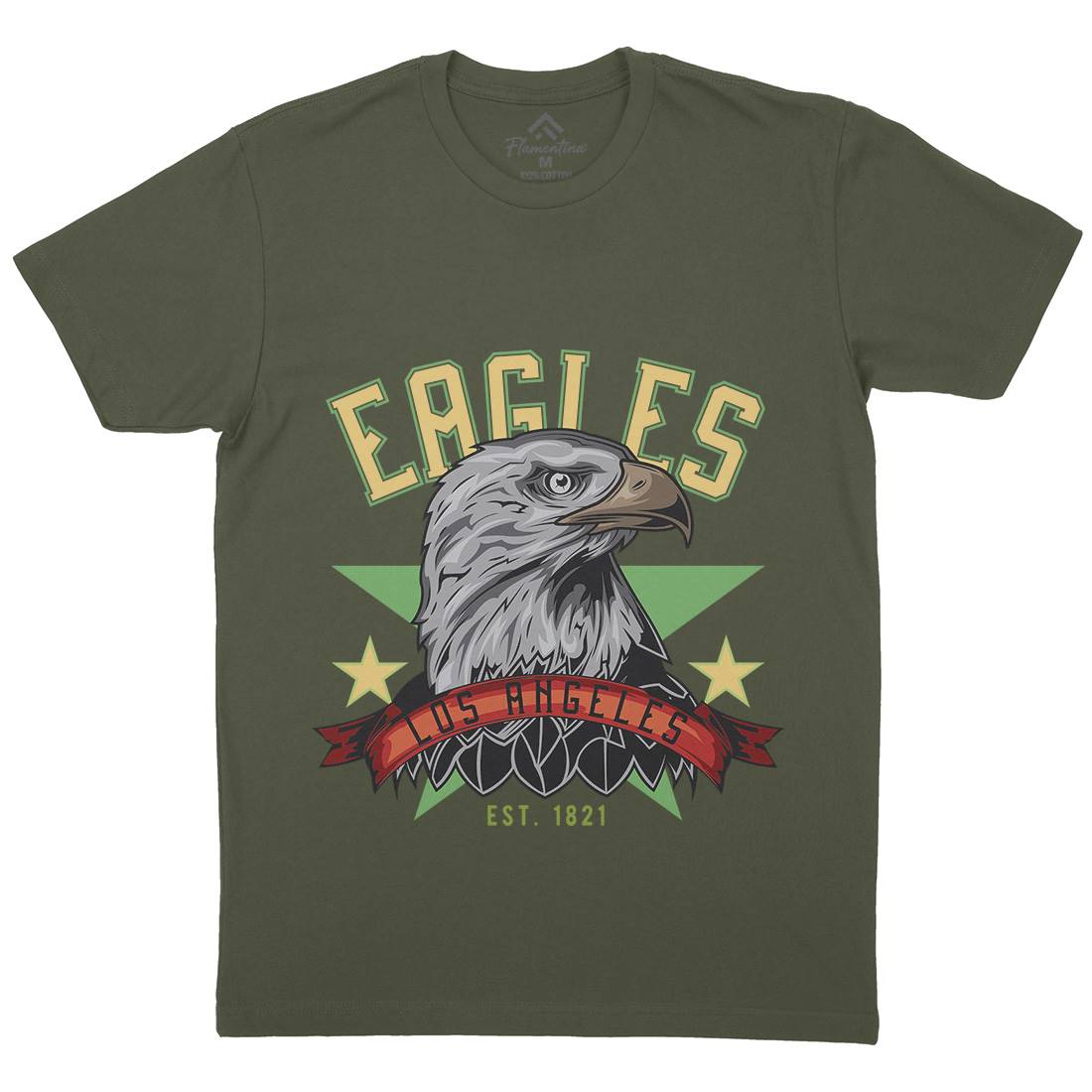 Eagle Mens Crew Neck T-Shirt Animals B121