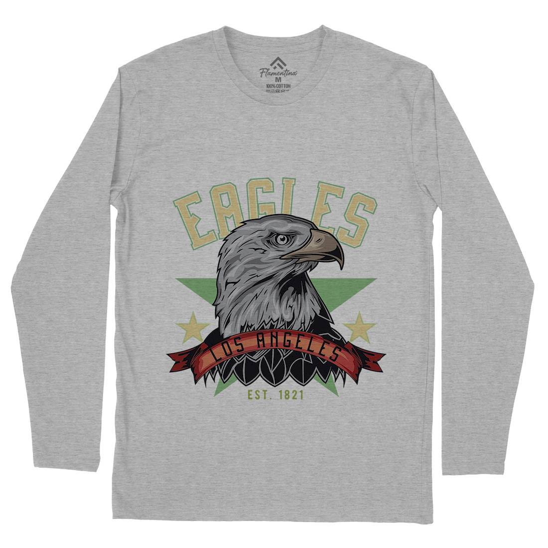 Eagle Mens Long Sleeve T-Shirt Animals B121
