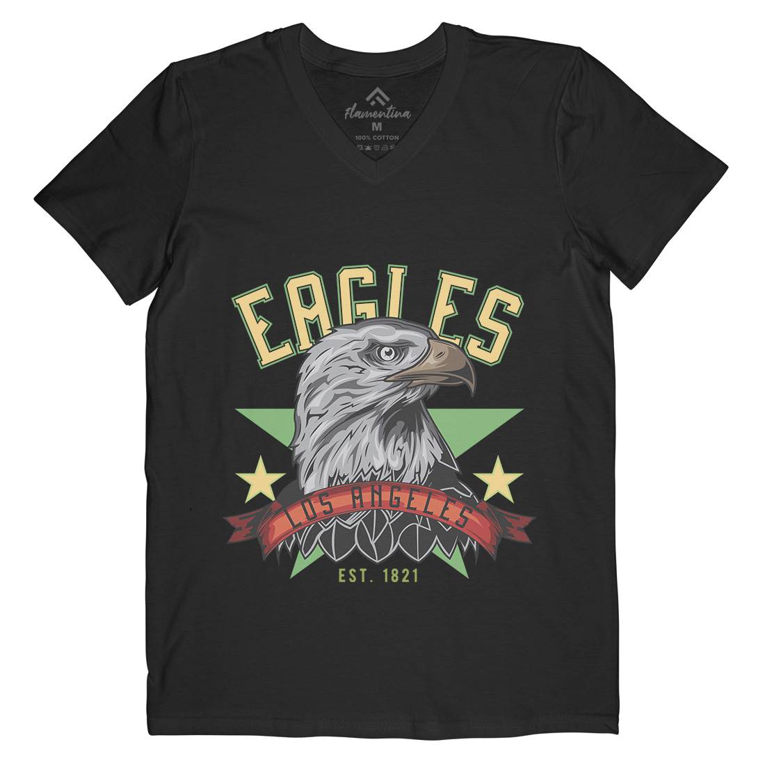 Eagle Mens V-Neck T-Shirt Animals B121