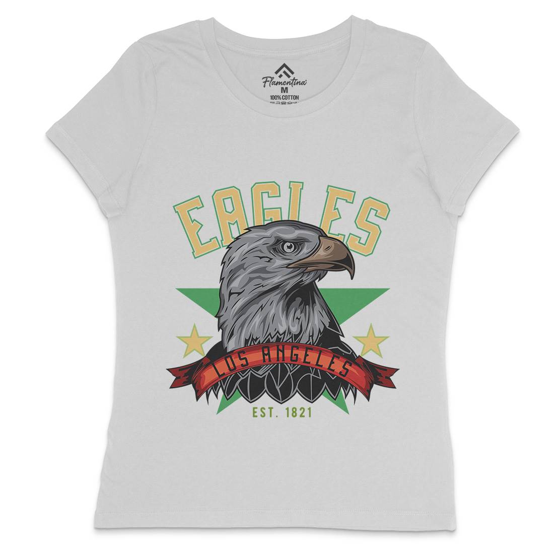 Eagle Womens Crew Neck T-Shirt Animals B121