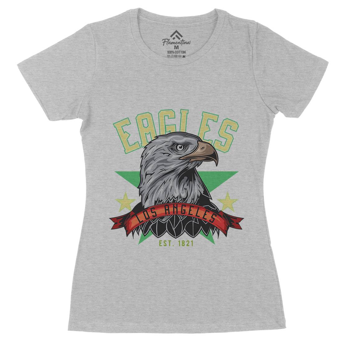 Eagle Womens Organic Crew Neck T-Shirt Animals B121