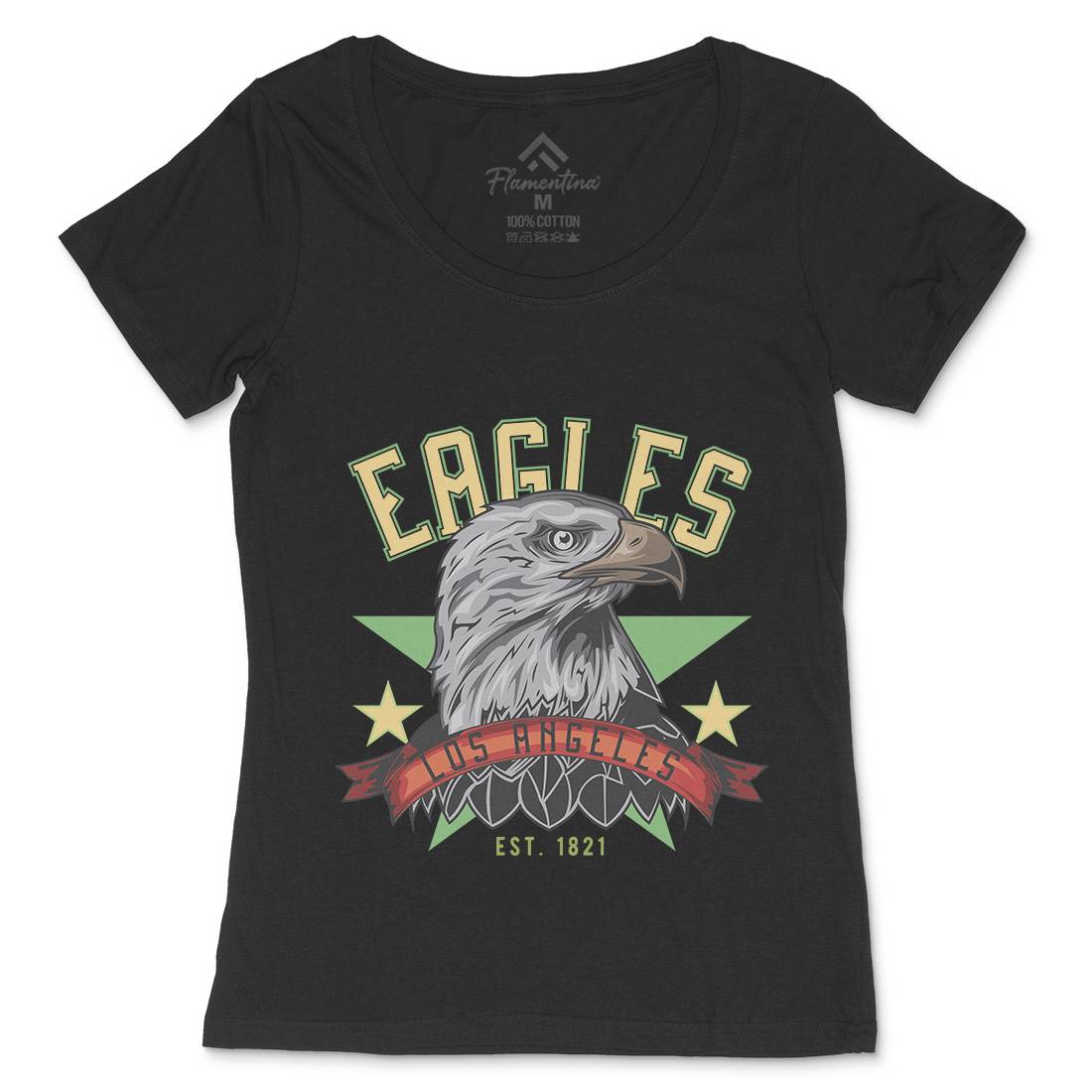 Eagle Womens Scoop Neck T-Shirt Animals B121