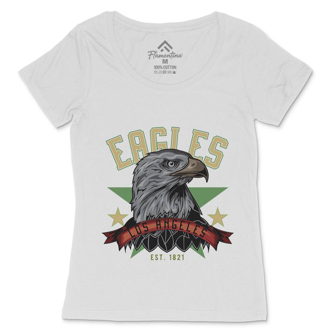 Eagle Womens Scoop Neck T-Shirt Animals B121