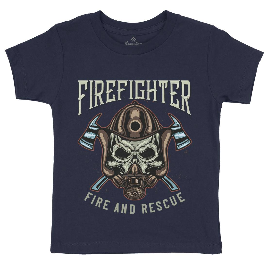 Fire Fighter Kids Crew Neck T-Shirt Firefighters B122