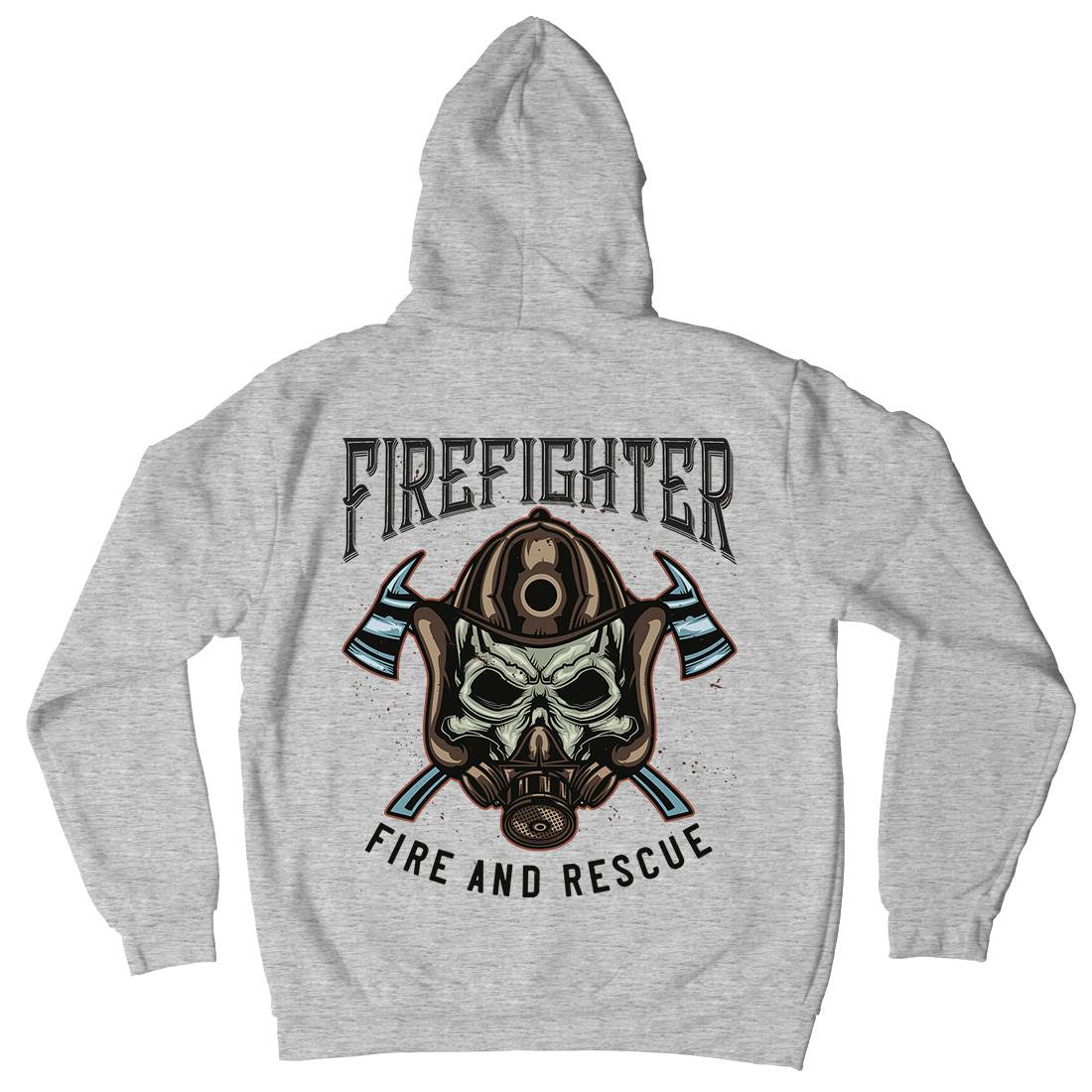 Fire Fighter Mens Hoodie With Pocket Firefighters B122