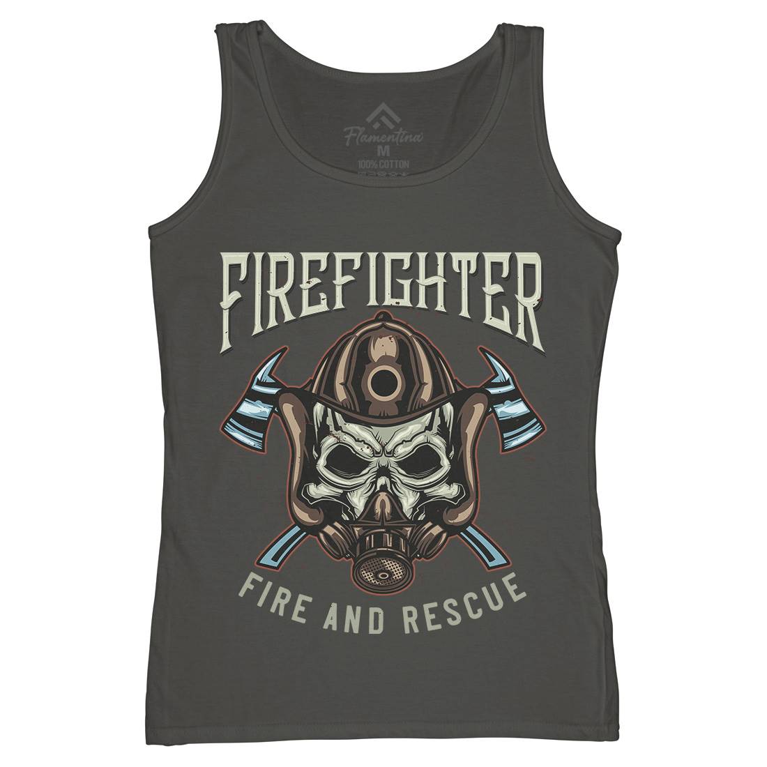 Fire Fighter Womens Organic Tank Top Vest Firefighters B122