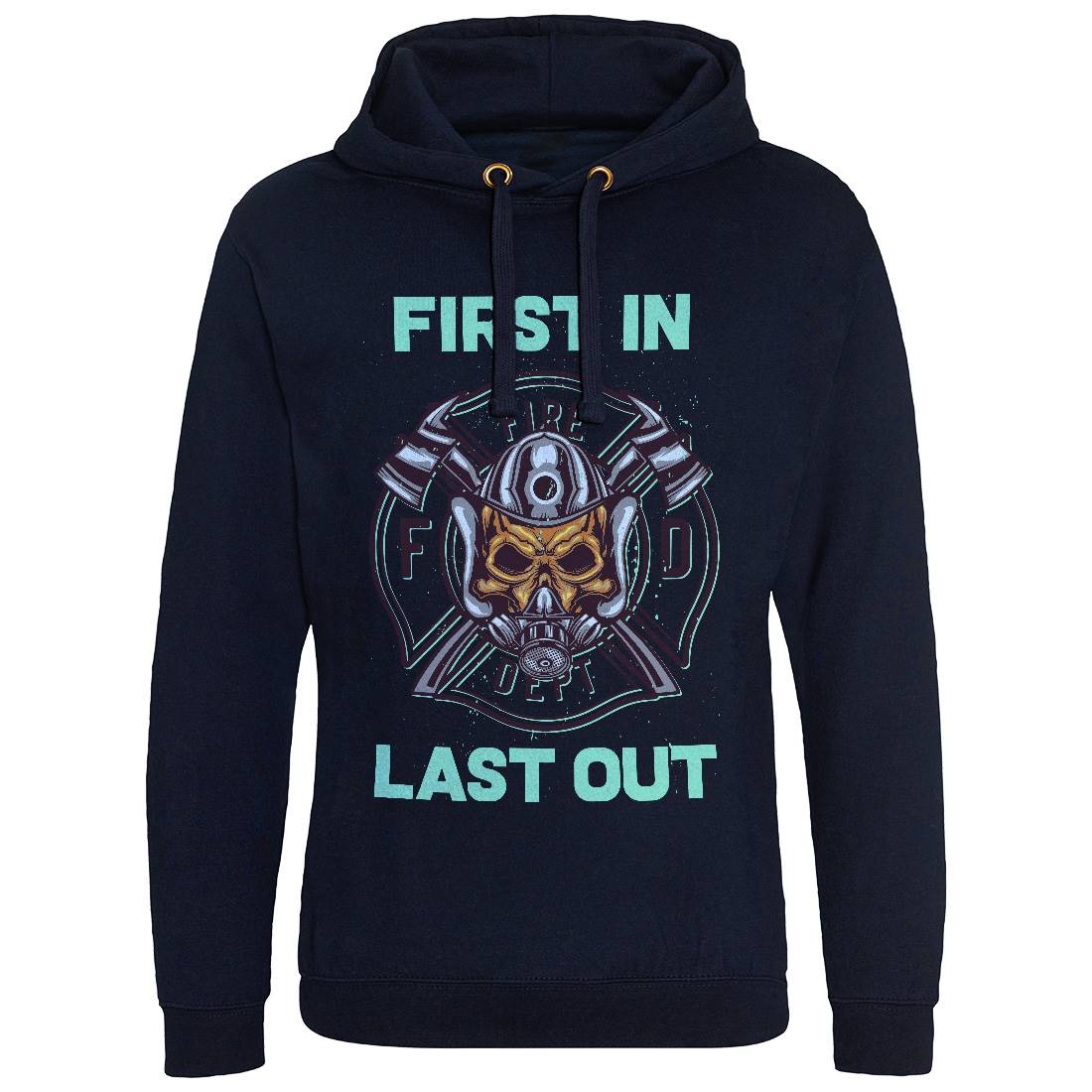 Fire Fighter Mens Hoodie Without Pocket Firefighters B124