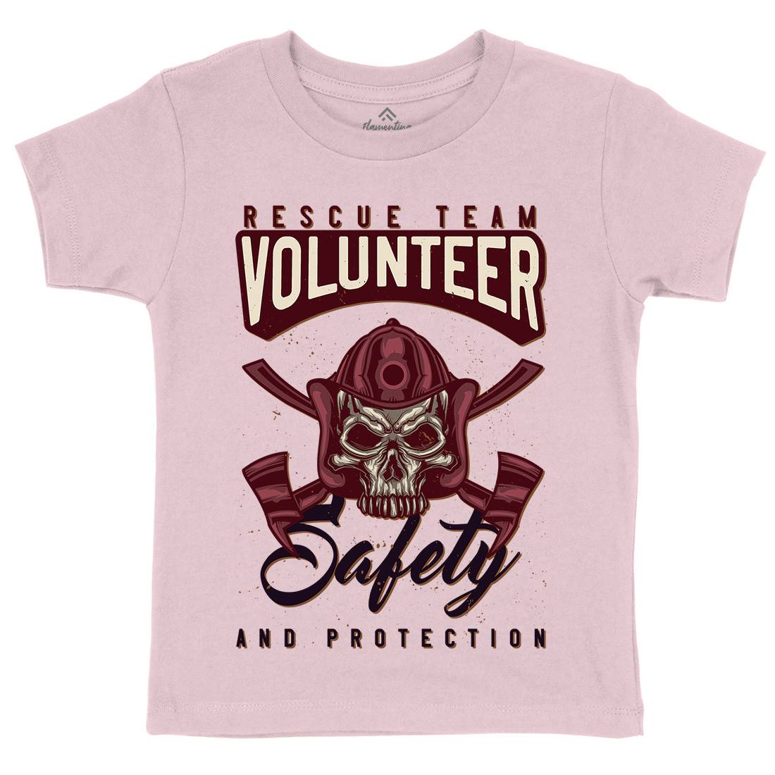 Fire Fighter Kids Organic Crew Neck T-Shirt Firefighters B125