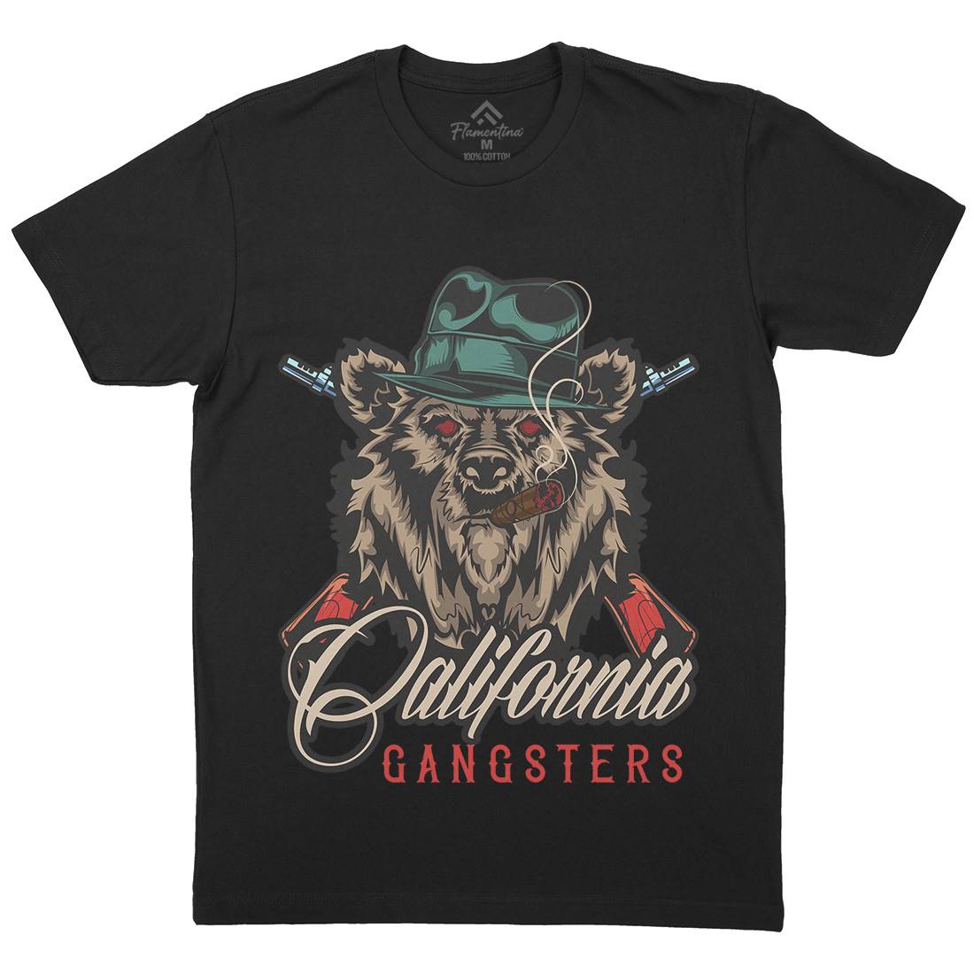 Gangster Mens Crew Neck T-Shirt American B126