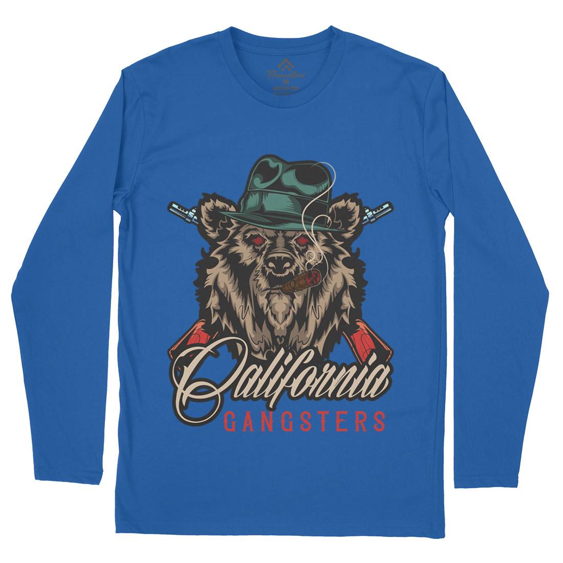 Gangster Mens Long Sleeve T-Shirt American B126