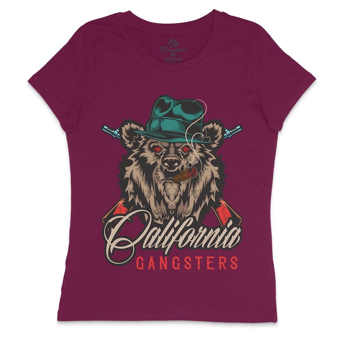 Gangster Womens Crew Neck T-Shirt American B126