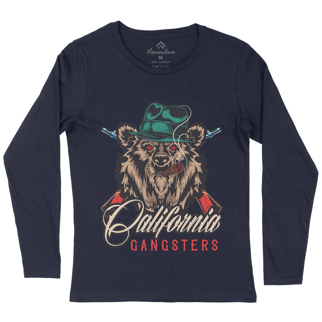Gangster Womens Long Sleeve T-Shirt American B126