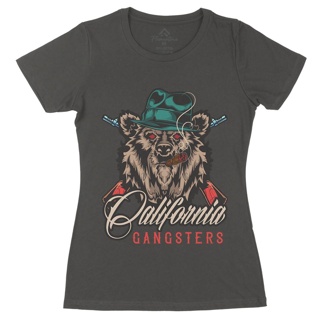 Gangster Womens Organic Crew Neck T-Shirt American B126
