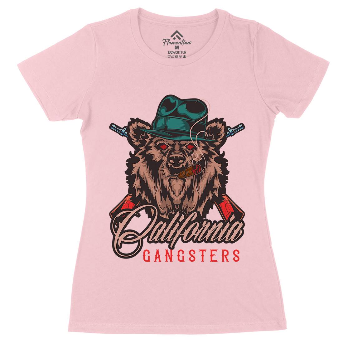 Gangster Womens Organic Crew Neck T-Shirt American B126