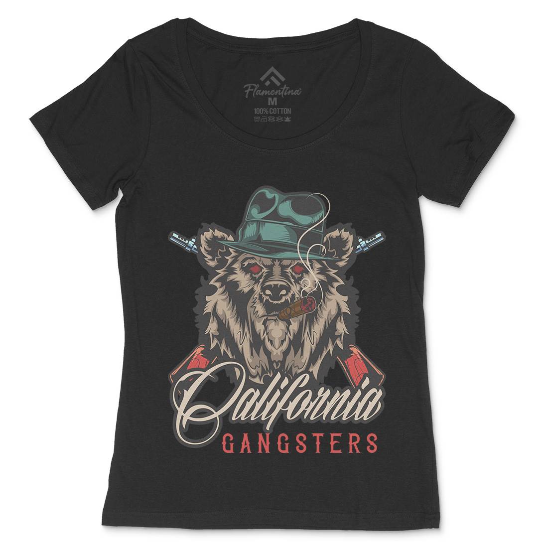 Gangster Womens Scoop Neck T-Shirt American B126