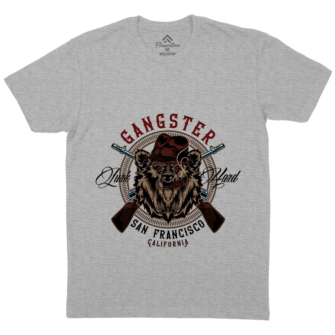 Gangster Mens Crew Neck T-Shirt American B127