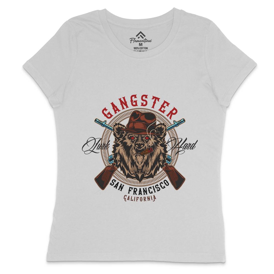 Gangster Womens Crew Neck T-Shirt American B127