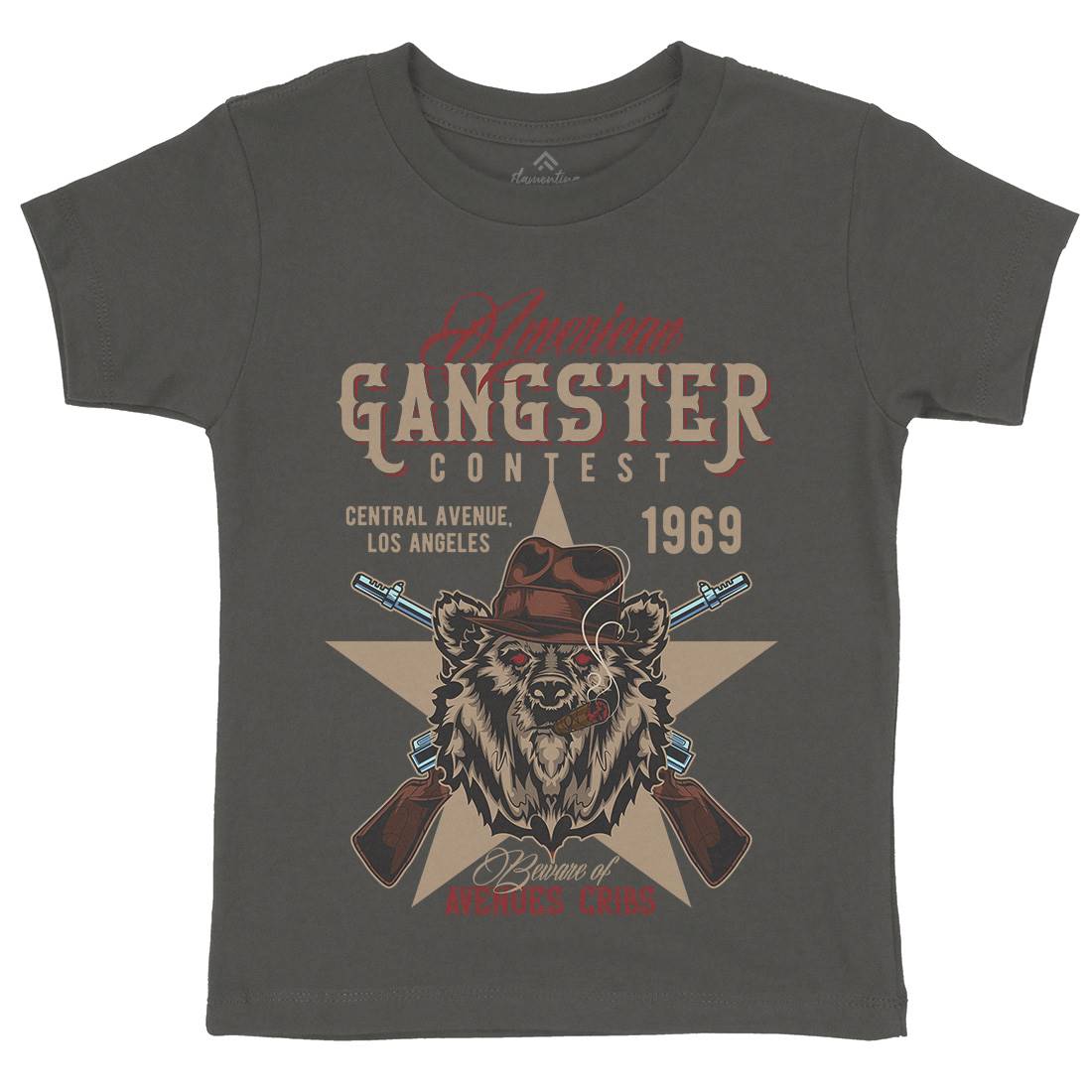 Gangster Kids Organic Crew Neck T-Shirt American B128