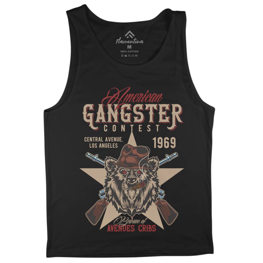 Gangster Mens Tank Top Vest American B128