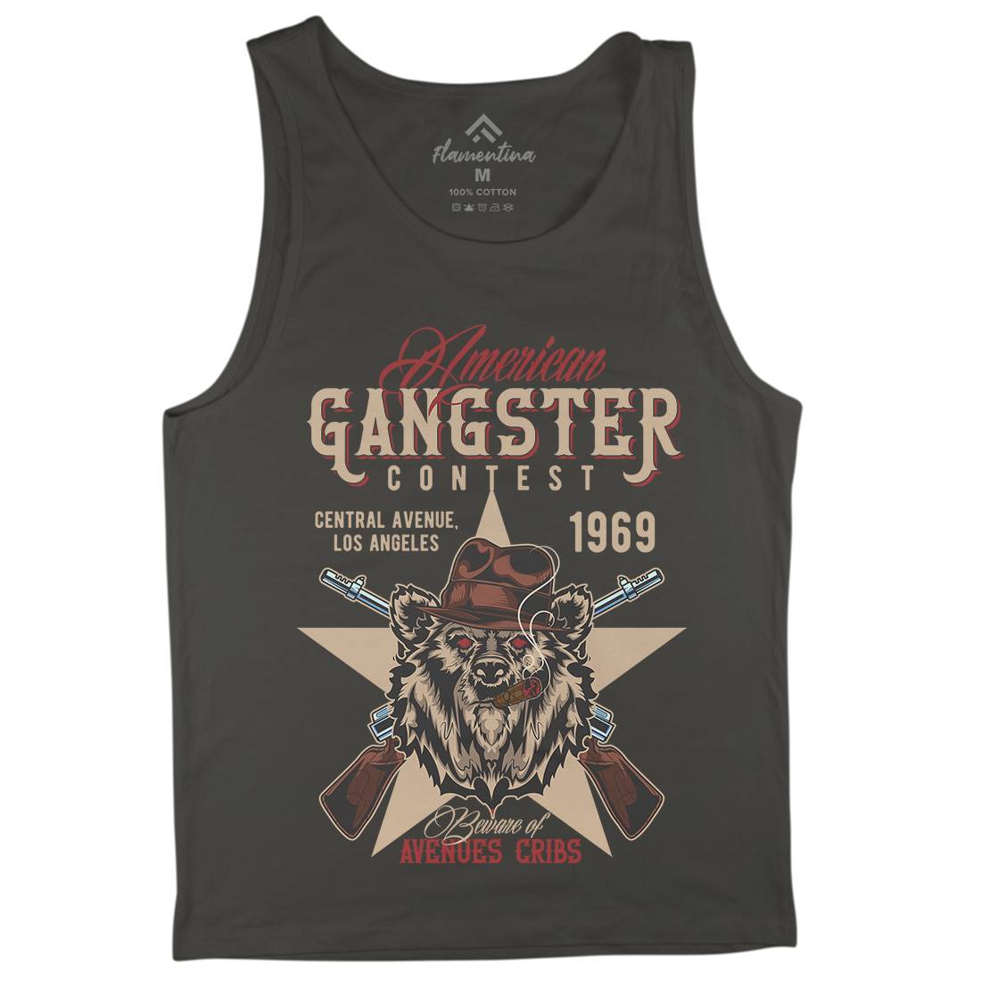 Gangster Mens Tank Top Vest American B128