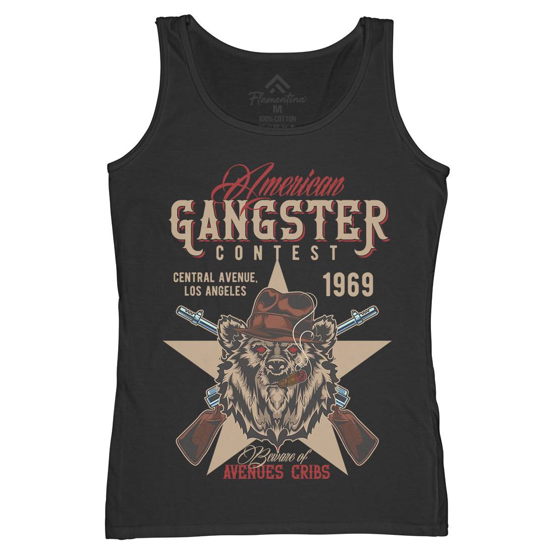 Gangster Womens Organic Tank Top Vest American B128