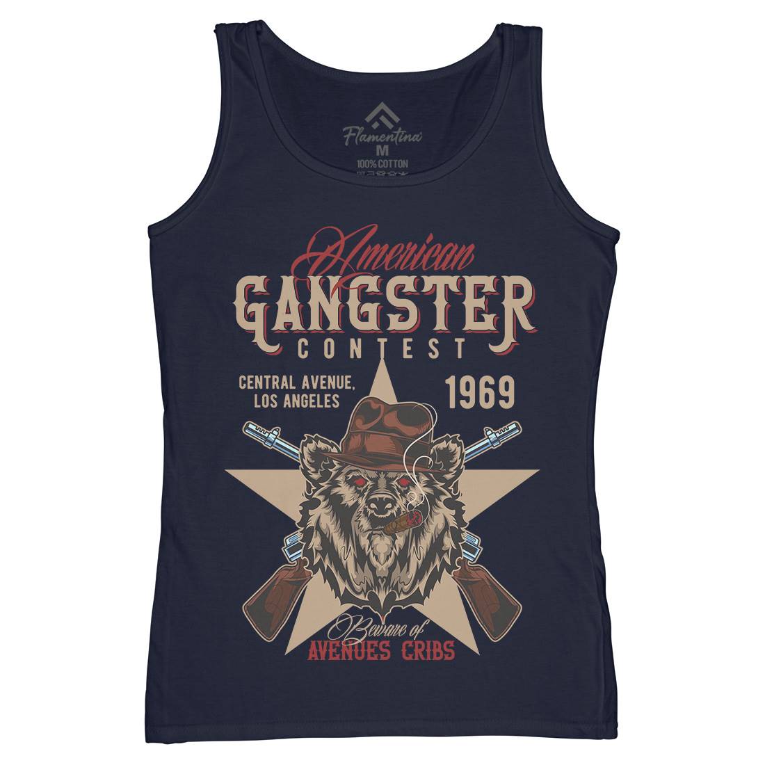 Gangster Womens Organic Tank Top Vest American B128