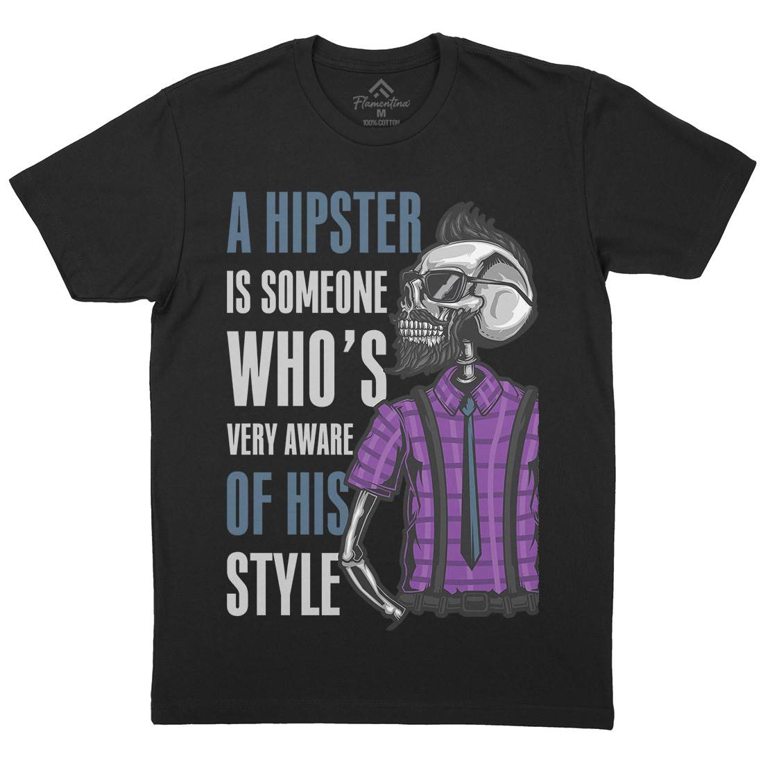 Hipster Mens Organic Crew Neck T-Shirt Barber B131