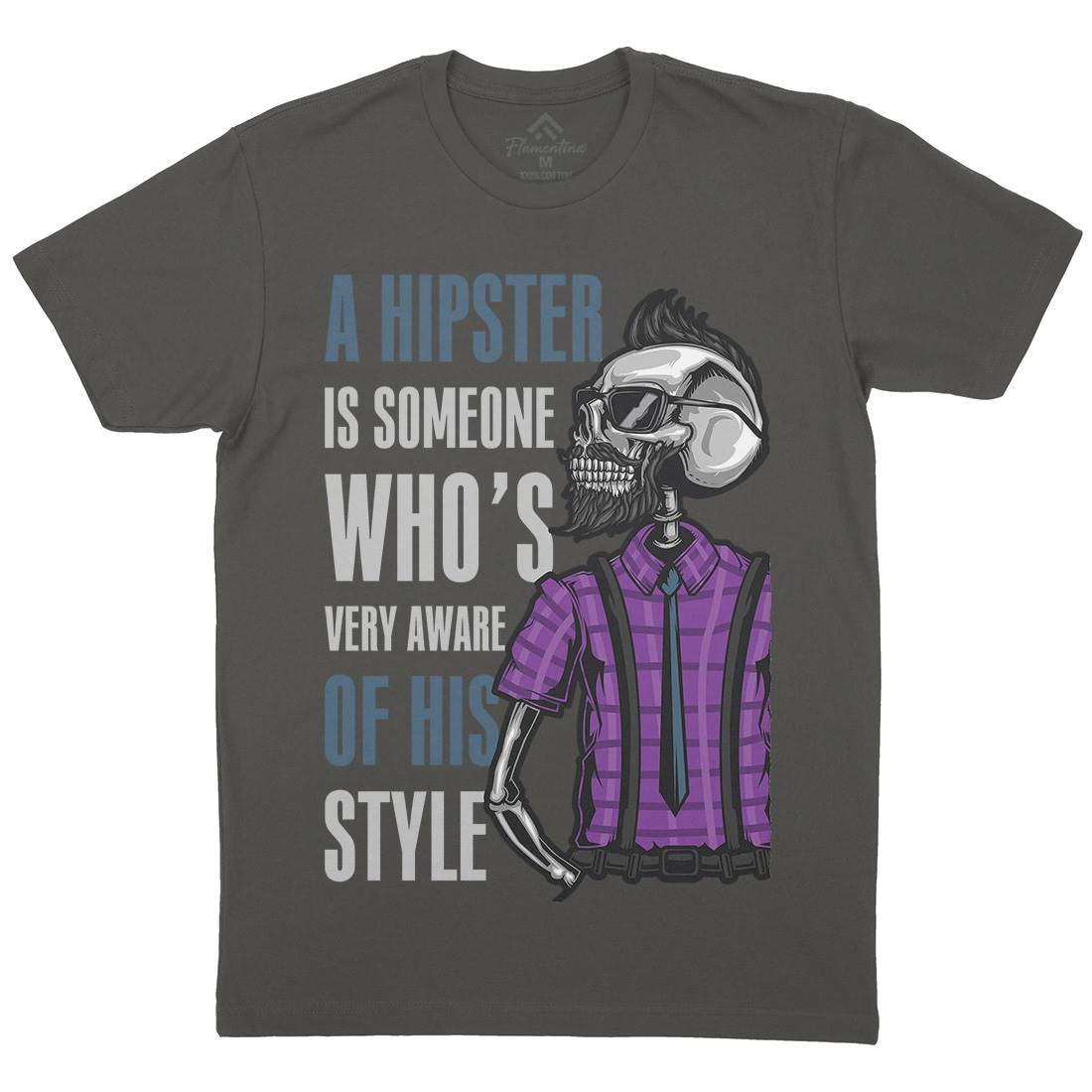 Hipster Mens Crew Neck T-Shirt Barber B131