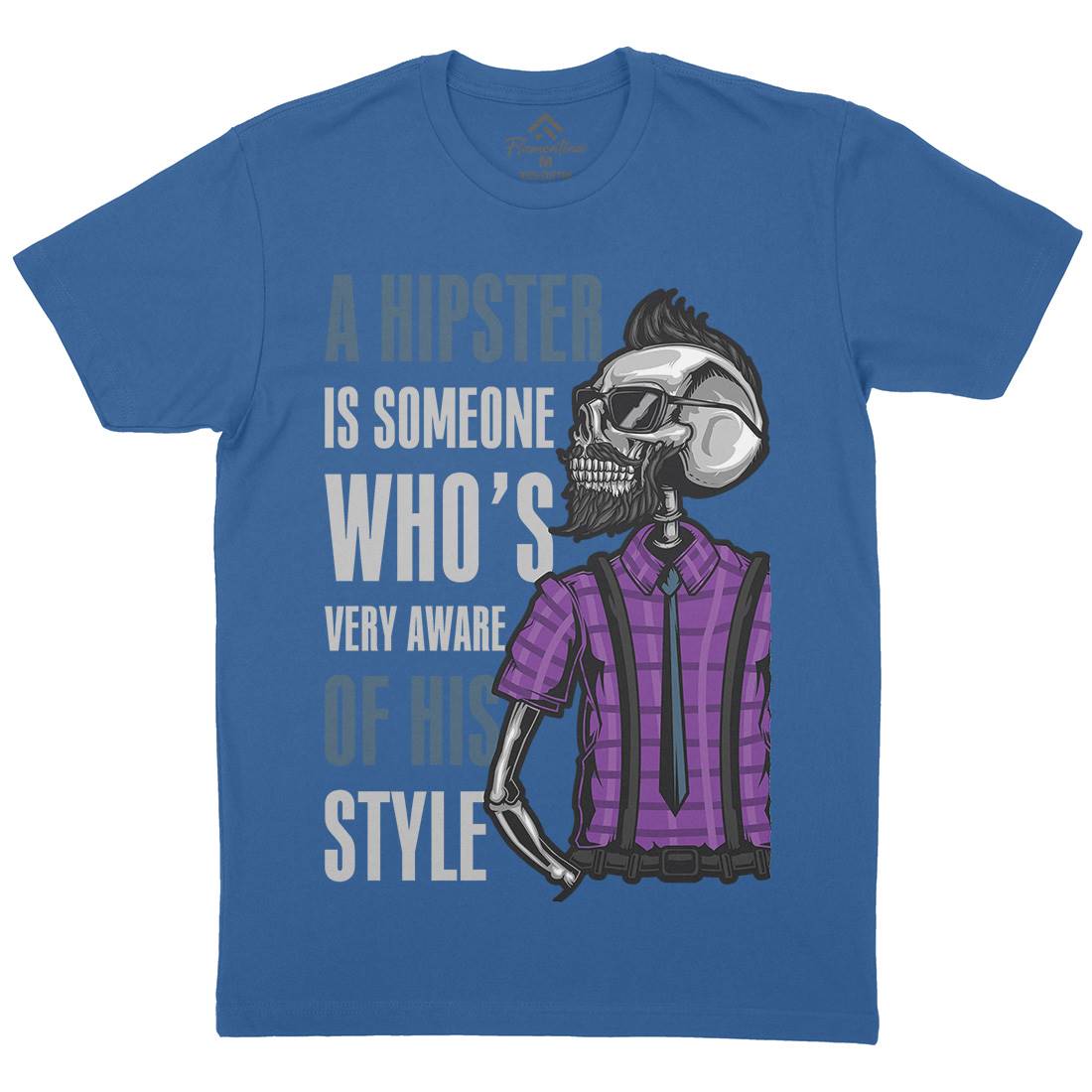 Hipster Mens Organic Crew Neck T-Shirt Barber B131