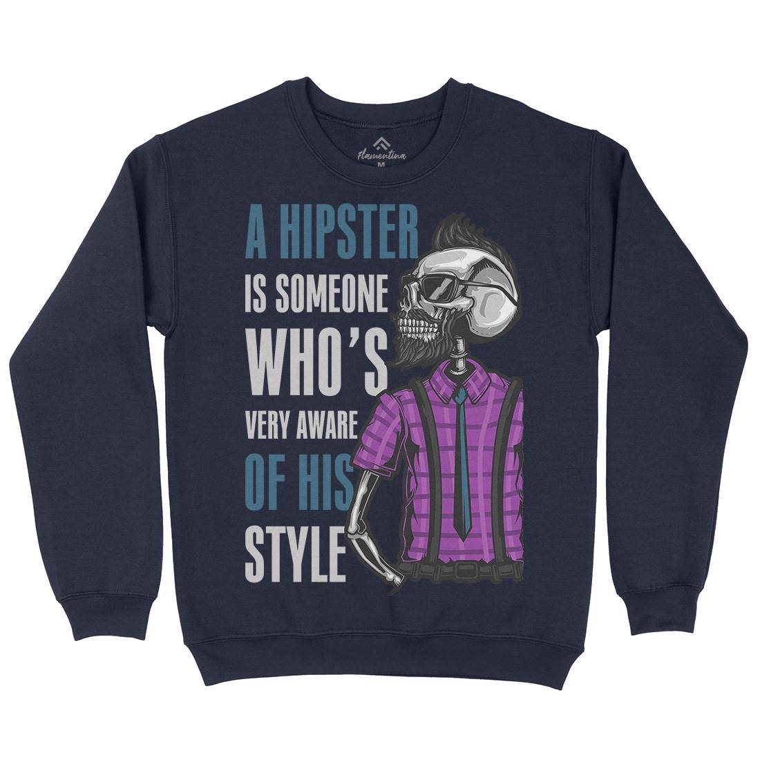 Hipster Mens Crew Neck Sweatshirt Barber B131