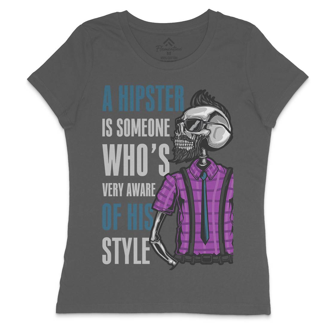 Hipster Womens Crew Neck T-Shirt Barber B131