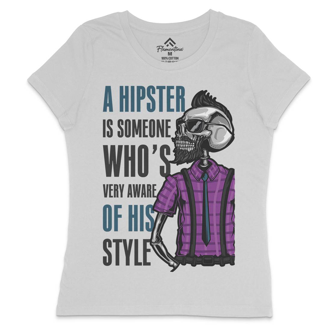 Hipster Womens Crew Neck T-Shirt Barber B131
